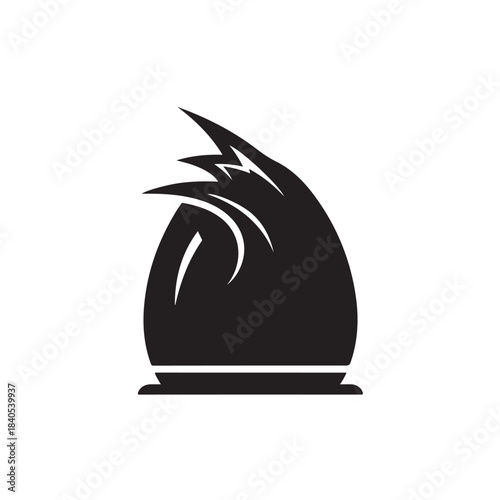 Humidifier Icon in Modern Minimalist Style with Black Silhouette and White Accents on Simple White Background for UI Design