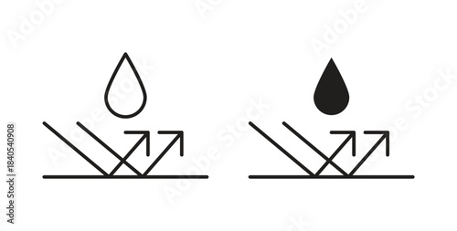 Waterproof icon in simple flat trend modern graphic design abstract logotype element