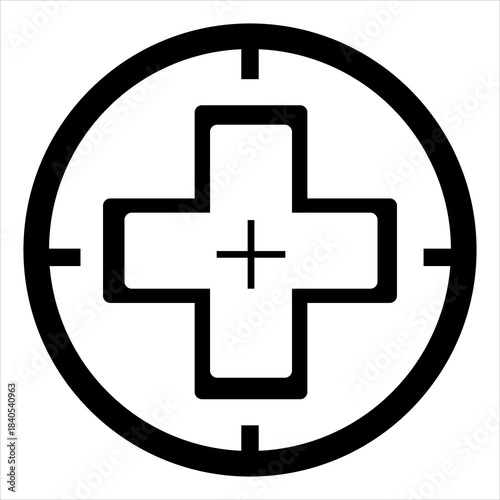 A sleek and professional medical instruments logo with crisp lines and clear healthcare symbols, perfect for clinics, hospitals, medical brands, and wellness-focused services.