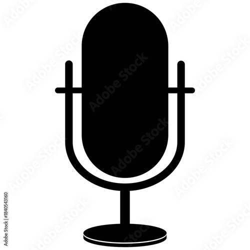 Microphone Icon – Minimalist Audio Recording Symbol for Podcast, Voice, and Broadcast UI