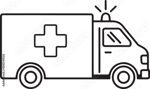 Ambulance Vector Icon Vector