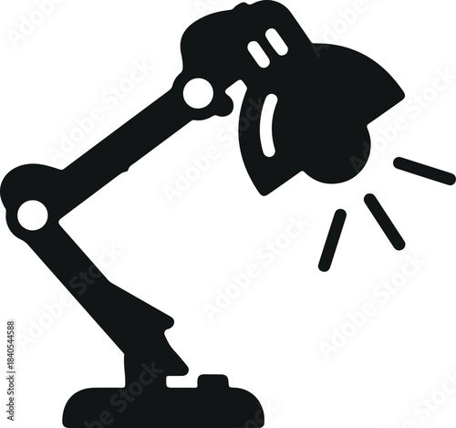 Desk lamp icon vector