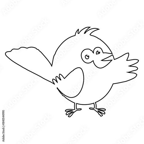 Playful Bird Illustration