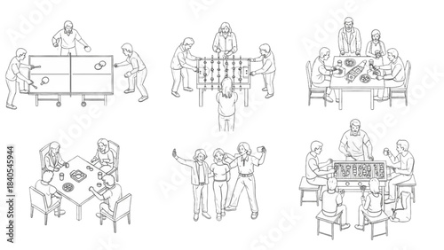 A set of human figures in an auto cad drawing for ergonomic design.