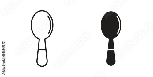 Spoon icon concept set. Simple icon collection