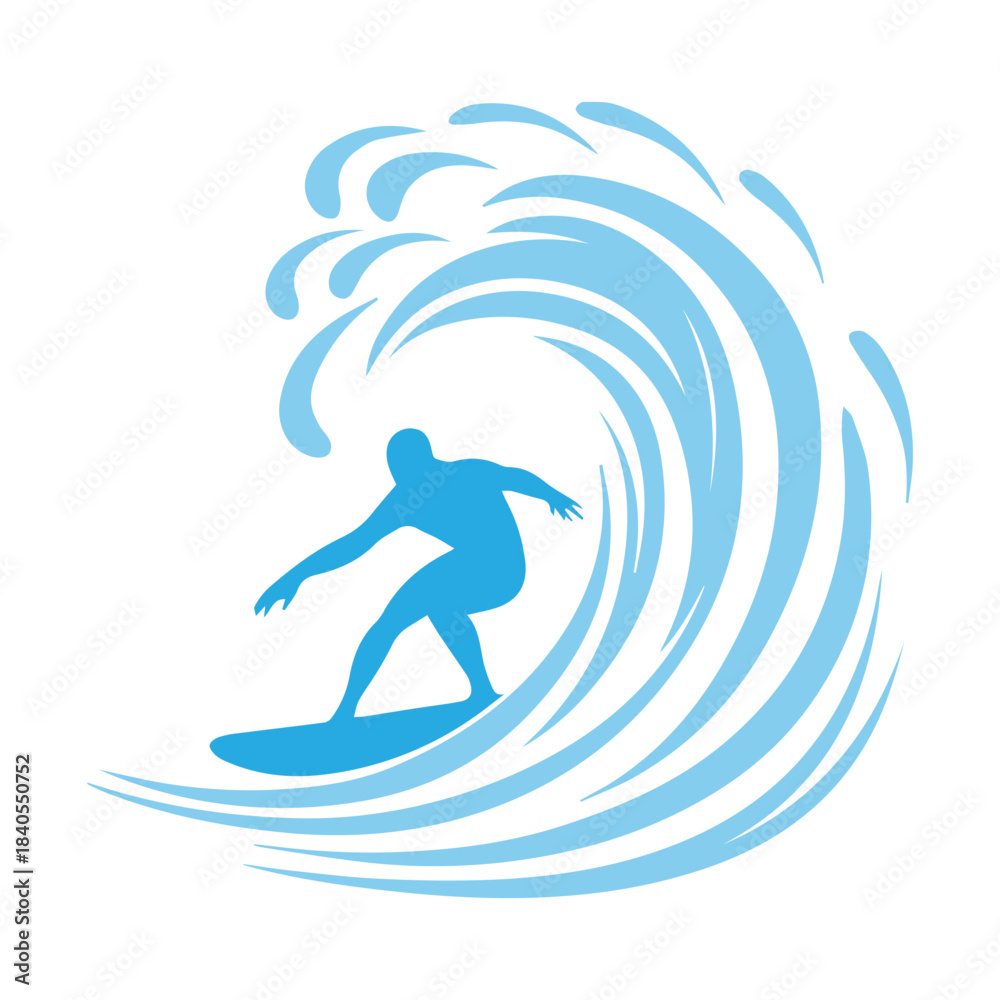 Fototapeta premium Surfer Riding a Wave