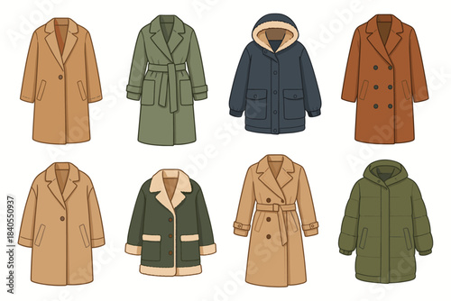 Coats winter fashion collection featuring warm outerwear in classic and modern silhouettes