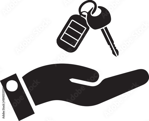 Hand offering car keys symbolizing ownership and transaction