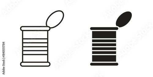 Tin can icon concept set. Simple icon collection