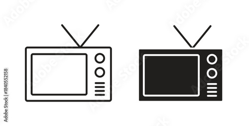 TV icon concept set. Simple icon collection