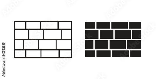 Wall icon concept set. Simple icon collection