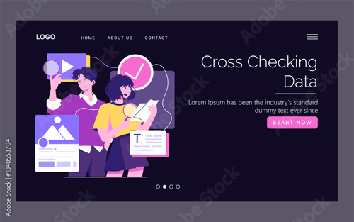 Illustrative Website Design with Interactive Elements