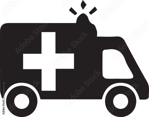 Ambulance vehicle icon representing emergency medical services
