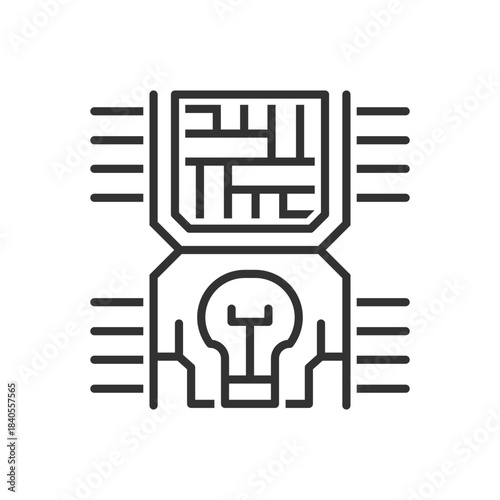 Ai Processor Icon  - Smart Chip Icon