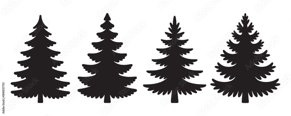 Obraz premium set of forest trees