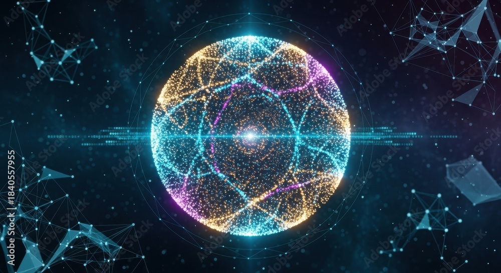 Fototapeta premium Abstract technology, science, engineering and artificial intelligence background