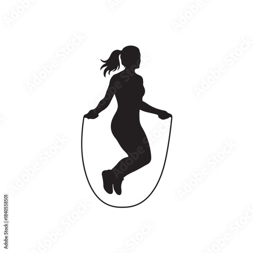 Jump Rope Athlete Silhouette
