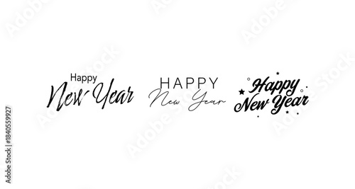 Happy New Year greetings in elegant typography for holiday celebrations