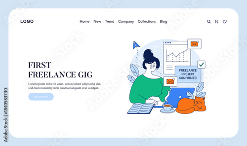 Freelancer Confirmed Project Vector Illustration