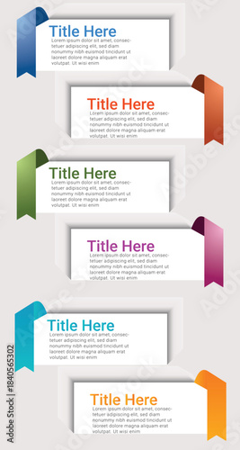 Colorful 6-Step infographic timeline vector template. Clean and minimal layout ideal for presentations, reports, strategy planning, or corporate visuals.