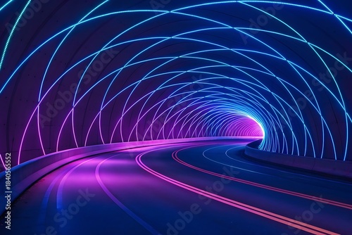 Light trail wave, fire path trace line, car lights, optical fiber, and incandescence curve twirl. Abstract background 