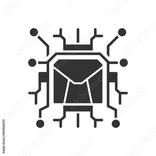 AI Email Icon - Mail Technology Icon