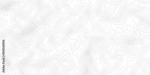 Modern topography area wire location discovery vector topo map design. White background with topographic world grid wave Topographic map geographic line texture.	