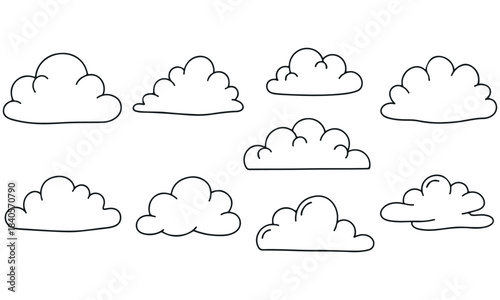 Massive Doodle Icon Bundle: Hand-Drawn Weather, Rainbows, Rain, Clouds, Storms, Abstract Trees, and Christmas Fir Tree Sets for Digital Seasonal Design