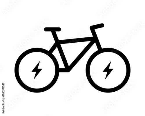 Electric bicycle icon