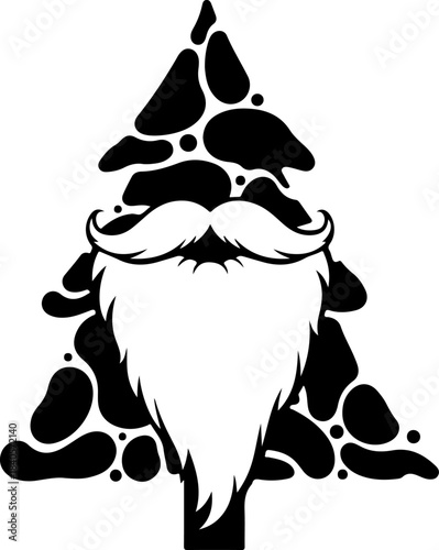 Christmas Holiday  Icon Tree Vector Design