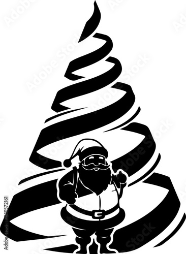 Christmas Holiday  Icon Tree Vector Design