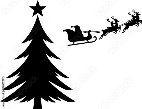 Christmas Holiday  Icon Tree Vector Design