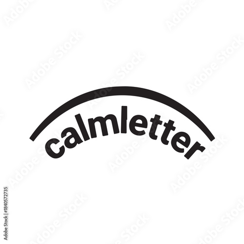 calmletter logo, calm letter, black and white