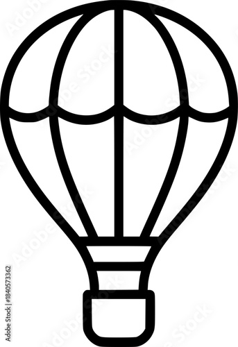 balloon air hot travel vector sign, symbol, vector, art