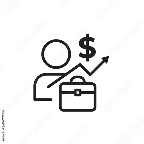Employee stock options icon symbolizing non-wage compensation, company ownership, and financial growth, representing HR benefits, incentive plans, finance, vesting schedules, and shareholder alignment