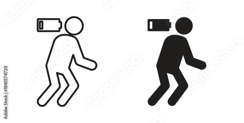 Tired person icon for web and app. vector illustration eps