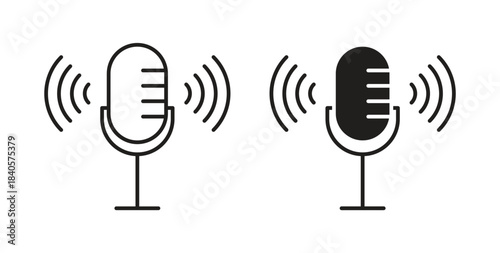 Voice recording icon for web and app. vector illustration eps