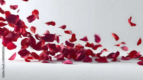 Crimson Petals Gently Falling Down