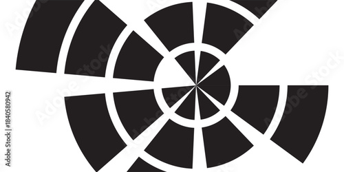 Circle of waveforms like an equalizer.