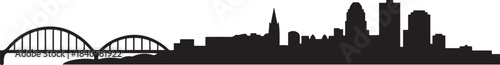 Foto Saskatoon Skyline. design Vector black silhouette
