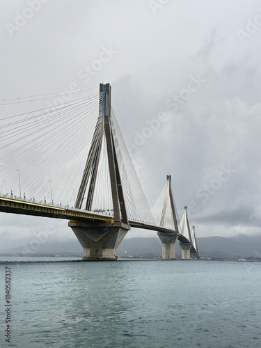 Rio Andirrio Bridge Patras Greek Golf of Corinth