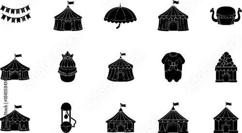 Vector art of spooky halloween tree silhouette with bats and graveyard scene in black and white 