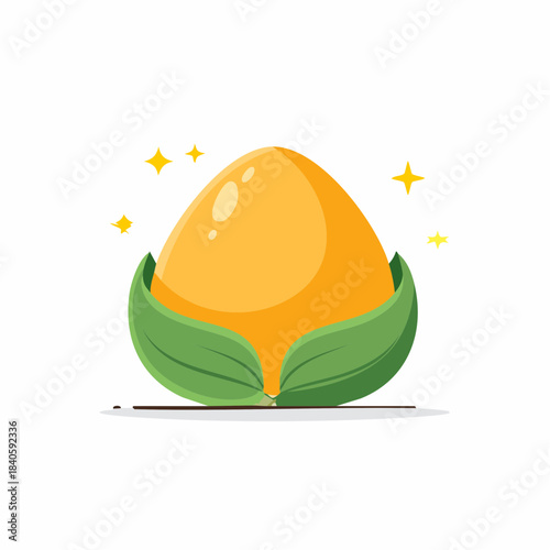 Glowing turmeric in green leaf protection depicts natural wellness and earthy spice