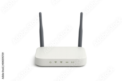 Modern wi-fi internet router with antennas