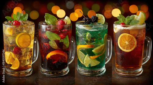 Drinks collage of different...