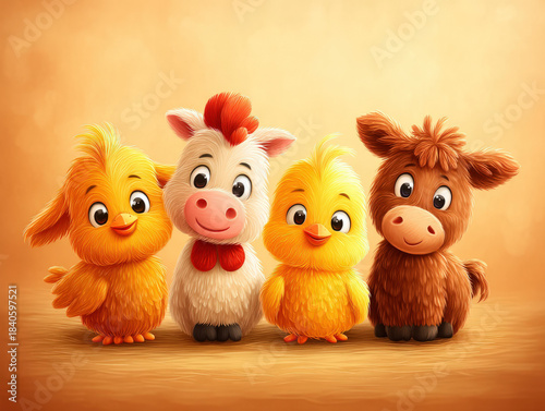 Farm animals set collection