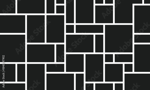Abstract Geometric Grid Layout for Photo Collage or Background