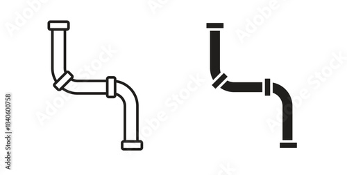 Plumbing pipes icon isolated vector Illustration. Vector pictogram for web and app