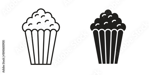 Popcorn icon isolated vector Illustration. Vector pictogram for web and app