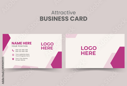 Attractive business card design, professional visiting card design layout